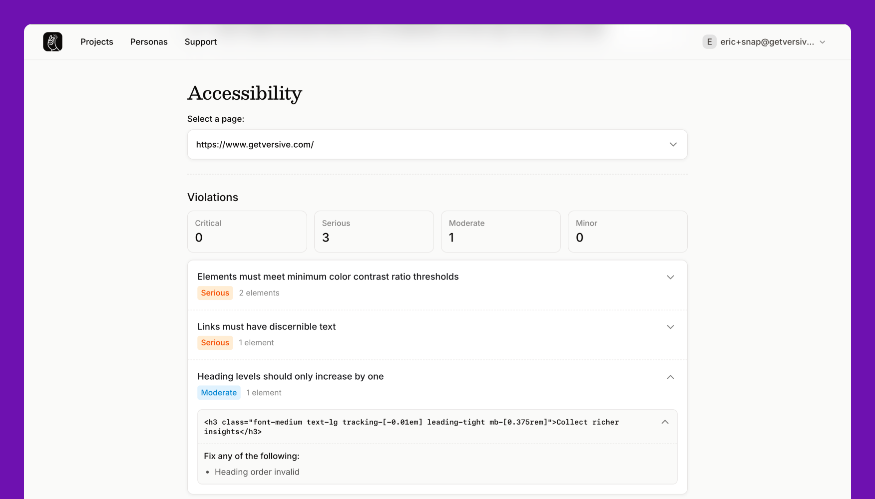 Accessibility testing