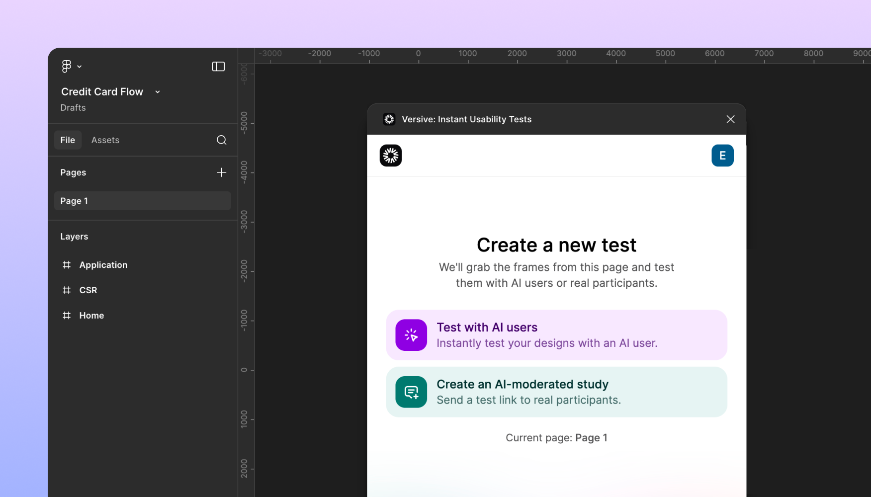 A new Figma plugin for testing with real and AI users | Versive